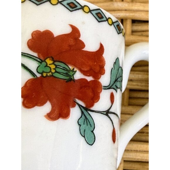 Vintage 60's French Paris Porcelain Miniature Pitcher Hand Painted Floral - Picture 8 of 9